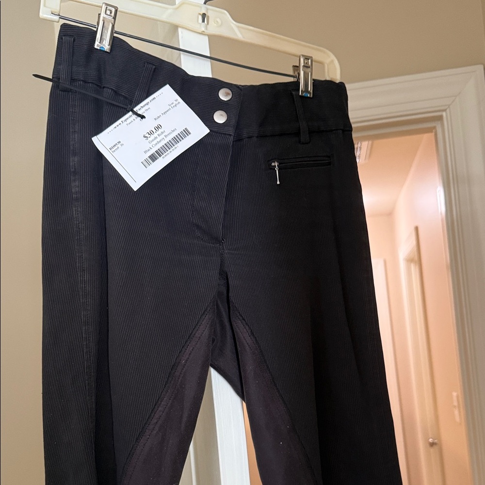 Black Women's corduroy Breeches - Goode rider